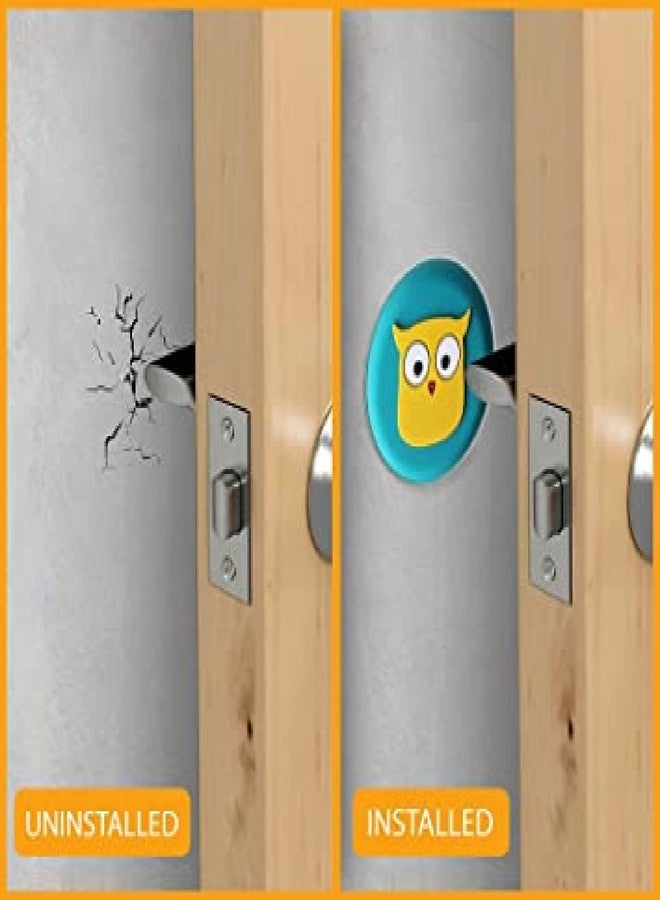 DORMICO Door Stop Wall Protector, Cartoon Silicone Door Crash pad, Used for Wall Protection and Muffler, Door Handle, Refrigerator Door, Cabinet (Pack of 4) - Image 4